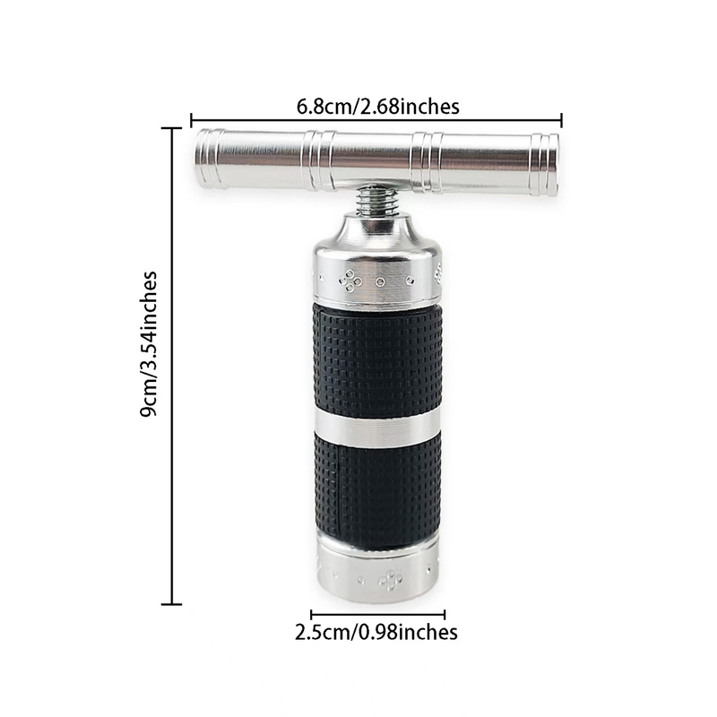 Durable Premium CNC Aluminum T Shape Pollen Press With Rubber Grip for Cannabis for Marijuana for Weeds for kief Large Pollen Press