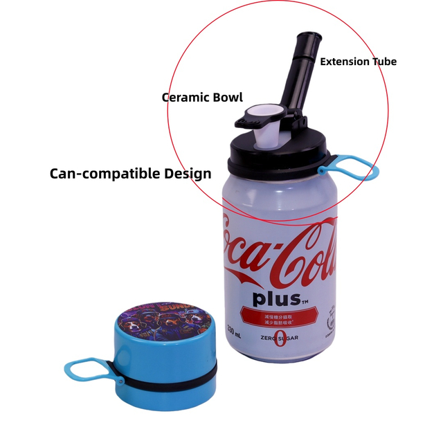 DIY Plastic Water Pipe Bowl Adapter For 54mm Soda Beer Can Compatible Can Water Pipe Bowl 