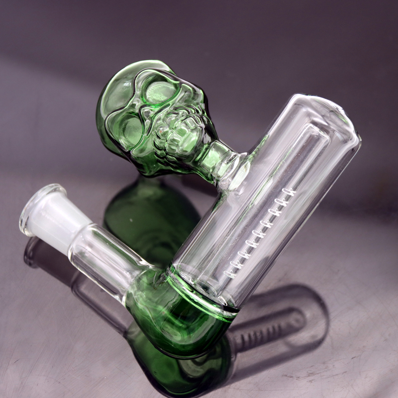 14mm Joint Skull Shape Borosilicate Glass Ash Catcher Filter 14mm Water Pipe Filter Attachment