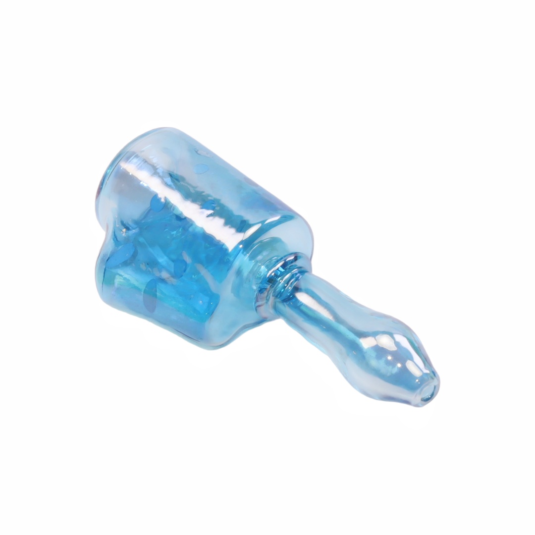 1 Pack of 4 Piece Glass Hand Pipe Set Skull Tobacco Pipe Iridescent Smoking Kit Portable Pipe Set with Case Cookie Grinder Complete Tobacco Accessory Set Glow Pipe