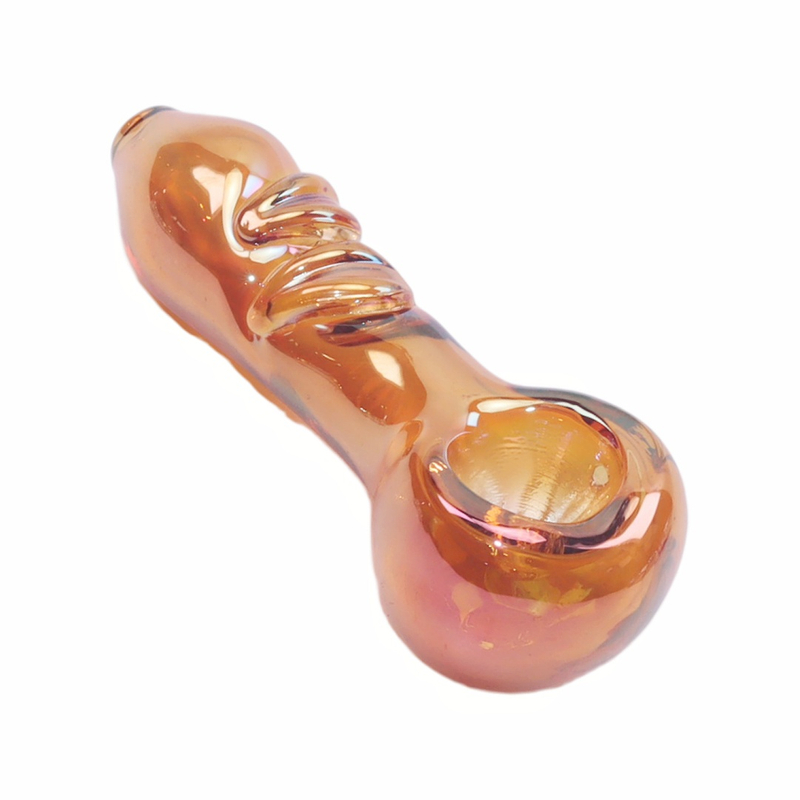 1 Pack of 4 Piece Lip Shape Glass Hand Pipe Set Iridescent Smoking Kit Portable Pipe Set with Case Cleaner Complete Tobacco Accessory Set Glow Pipe