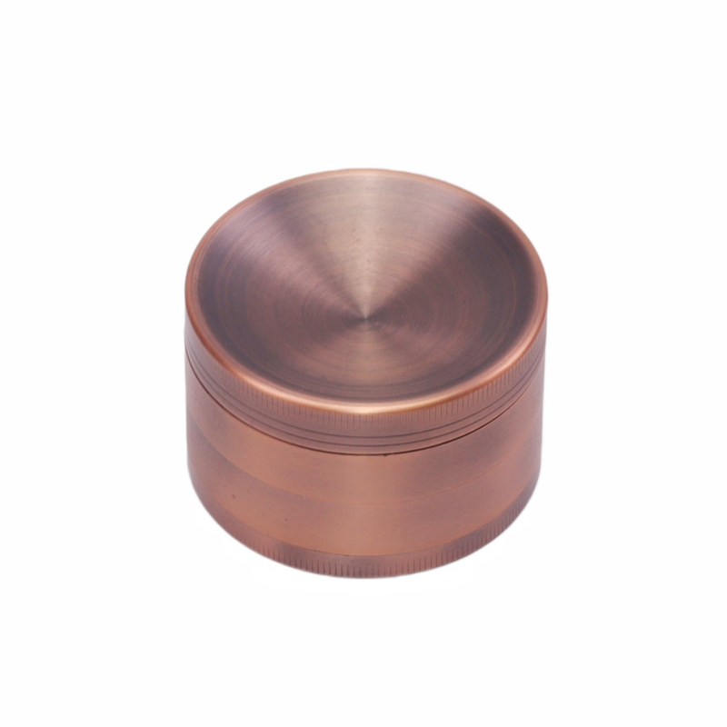 2.5 Inch 4-Layer Red Antique Bronze Solid Top Zinc Alloy Herb Grinder Sunken Tobacco Spice Grinder
