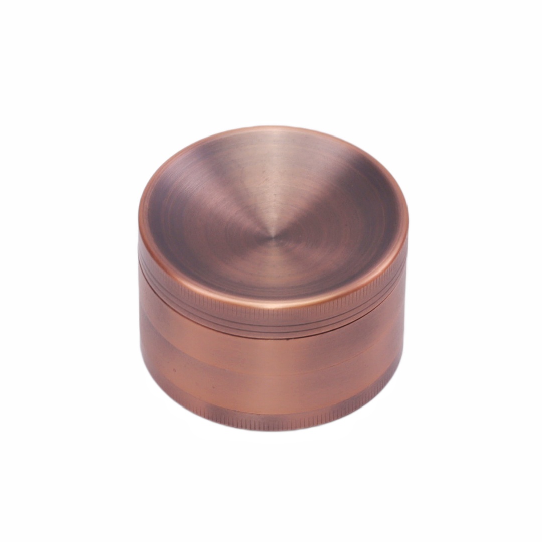 2.5 Inch 4-Layer Red Antique Bronze Solid Top Zinc Alloy Herb Grinder Sunken Tobacco Spice Grinder