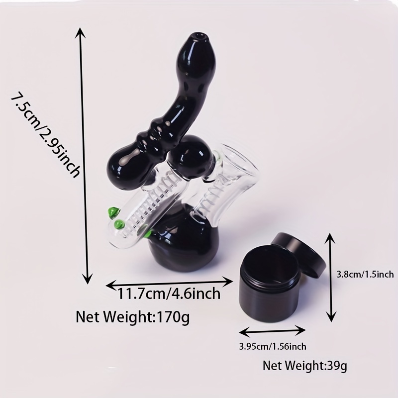 Sherlock Multi-hole Glass Hand Pipe for Outdoor Travel Portable Sherlock Multi-hole Handheld Glass Pipe for Camping Travel Outdoor Sherlock Multi-hole Borosilicate Glass Pipe With Aluminum Jar Kit