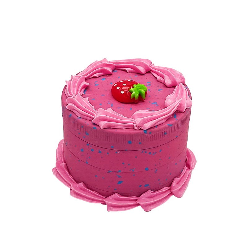 4 Parts Colorful Cake Shaped Zinc Alloy Weed Grinders
