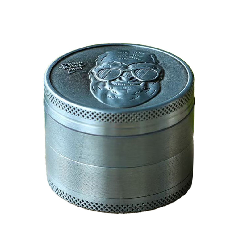 2.0 Inches 4 Parts Solid Top Gorilla Rolling Stars Zinc Alloy Herb Handmuller