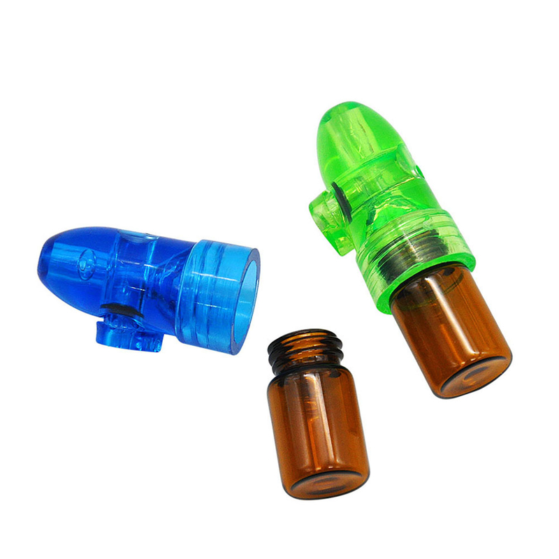5 Pack Mini Portable Glass Bottle Pill Case for Travel With Bullet Head Shaped Bottle Dispenser Spice Organizer Spice Case Spice Box