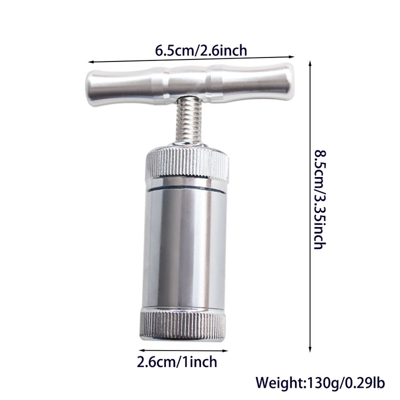 Durable Premium CNC Aluminum T Shape Pollen Press for Cannabis for Marijuana for Weeds for kief for Flower Small Pollen Press