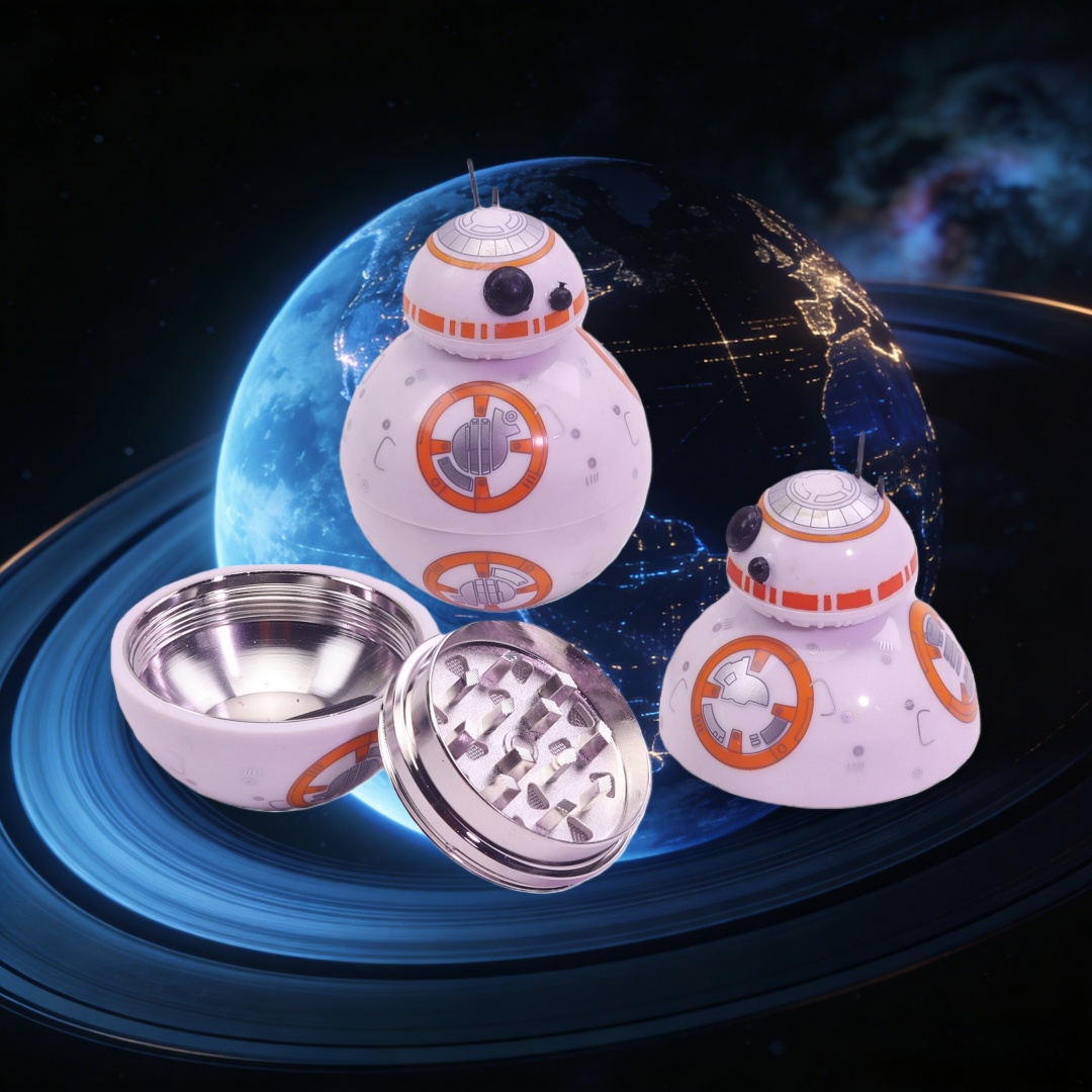 3 Parts Collectible Star Wars Smoking Accessory Star Wars Themed Metal Herb Grinder Star Wars Collectible Herb Grinder White Star Wars Inspired Metal Grinder Marvel Animation Design Smoking Gear