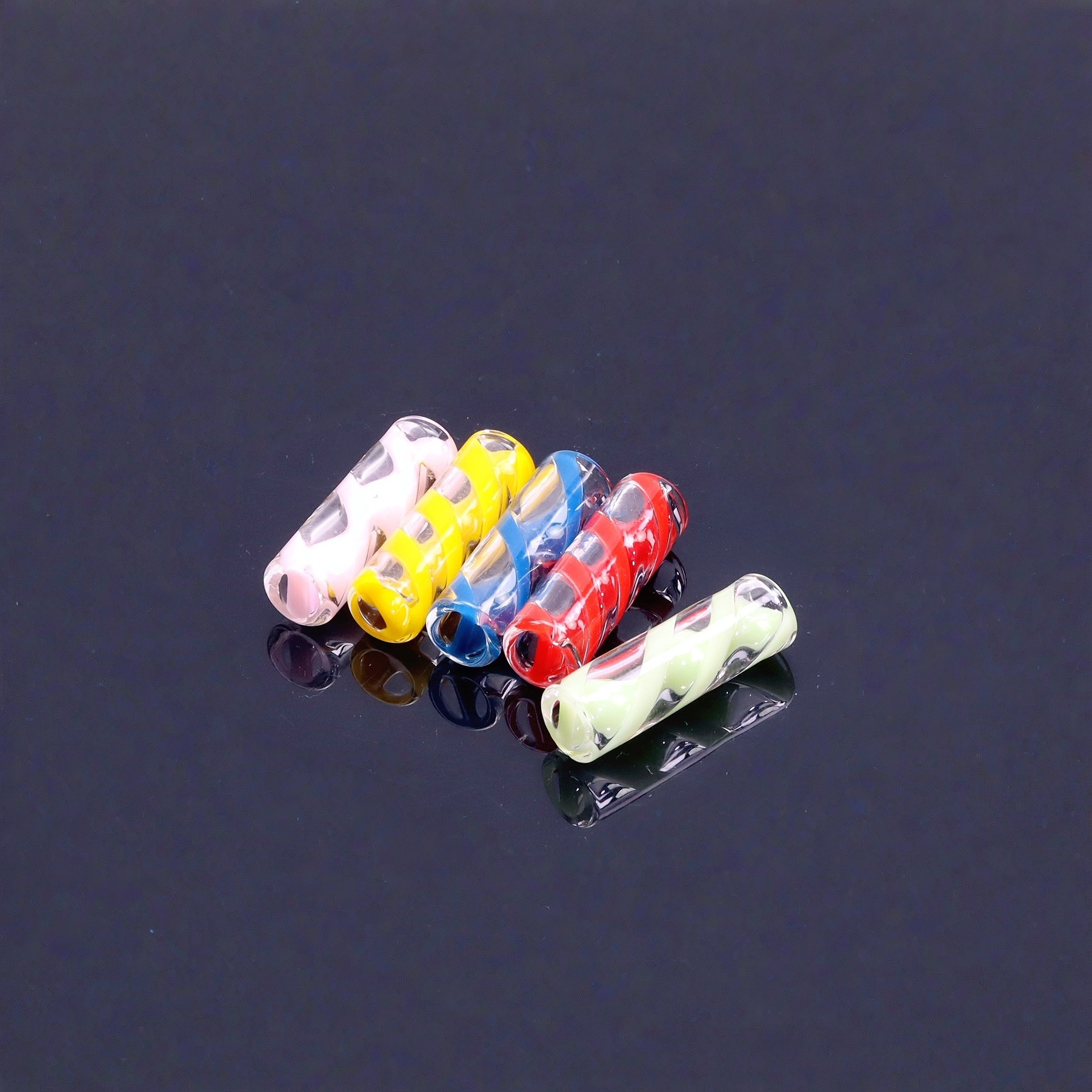 8 Pack 7 Holes Glass Vortex Tips For Rolling Paper Glass Tips 10mm Spiral Vortex Clear Filters 8 Count Perc Tips Glass Tips 10mm Spiral Vortex Filters 