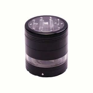 5 Piece See-through Chamber Diamond-Sharp Teeth Aluminum Alloy Portable Easy-Clean Design Herb Grinder With Multi-Mode Changing LED for Smoking