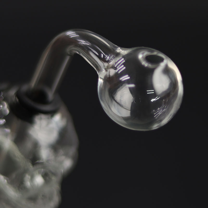 Detachable Skull Shaped Borosilicate Glass Pipe Heat-Resistant Glass Smoking Pipe Oil Absorbing Glass Pipe Handheld Skull Pipe Skull Glass Oil Burner Borosilicate Oil Pipe