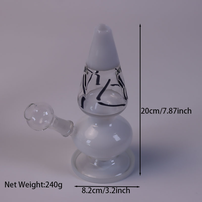 Portable Dual Use Glass Water Pipe for Weed Blue White Jade Free Dab Tool and Silicone Container Two-in-one Glass Bong Silicone Wax Jar Glass Dab Tool for Wax 