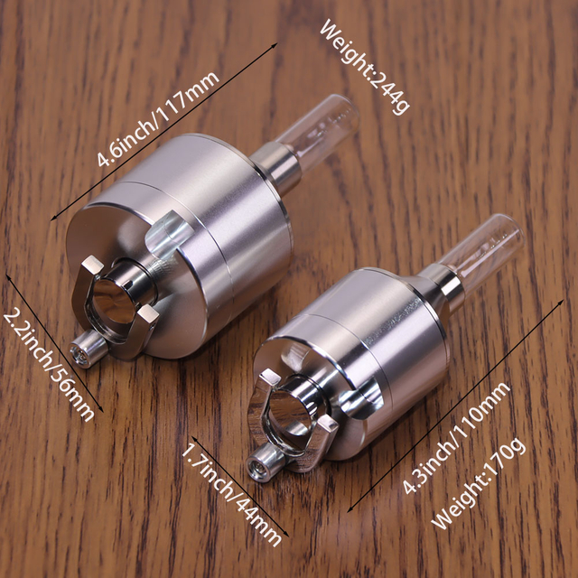 44MM/56MM 1.75 Inches Aluminium Alloy Portable Spice Grinder with Storage Bottle