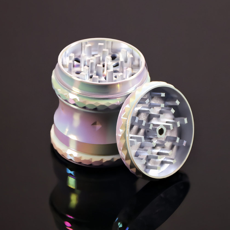 Zinc Alloy 4 Layers Colour White Portable for Smoking Tobacco Spice Grinder