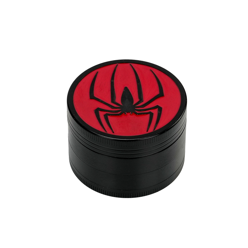 2.05 Inches 4 Parts Touch Up Embossing Spider Zinc CNC Smoiking Herb Grinder