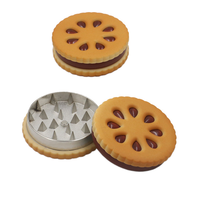 2 Parts Biscuits Shaped Zinc Alloy Weed Handmuller