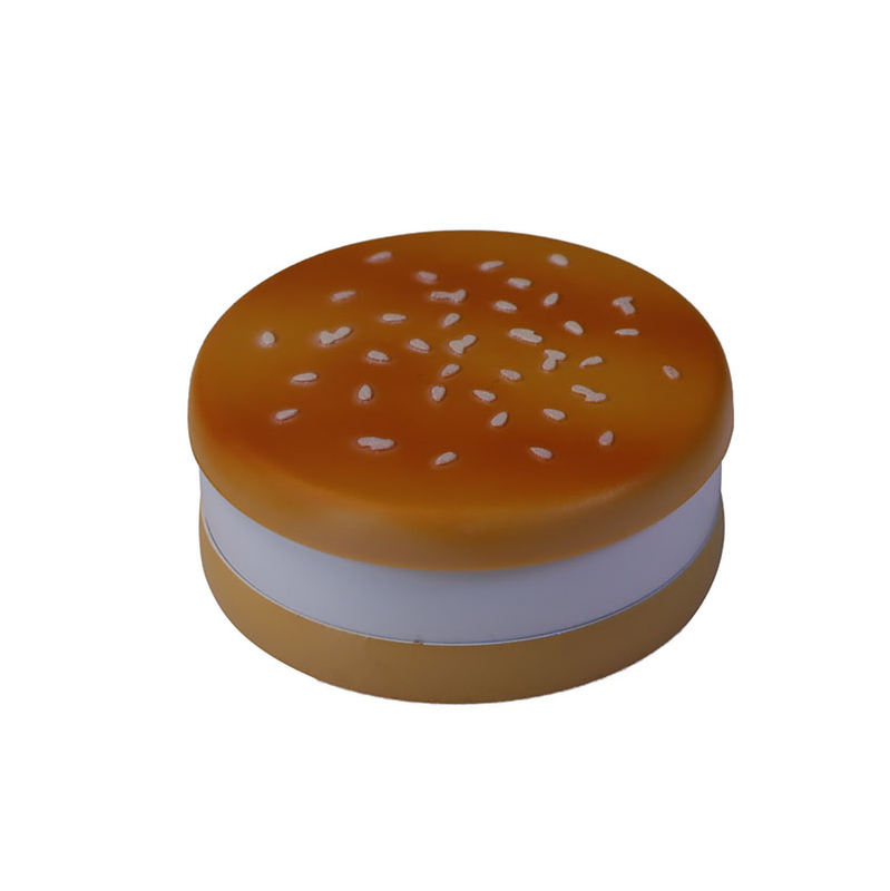 3 Parts Hamburger Shaped Zinc Alloy Herb Grinders