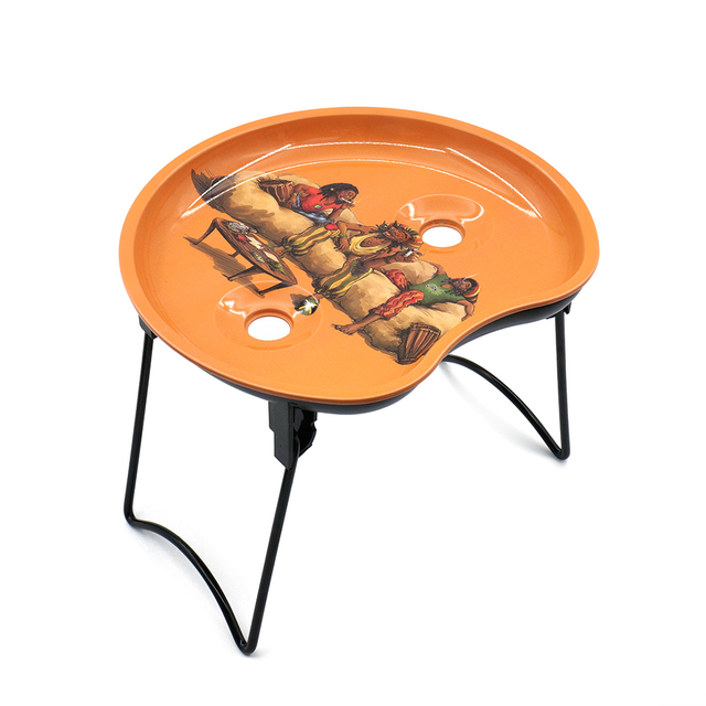 DIY Round Tin Rolling Console