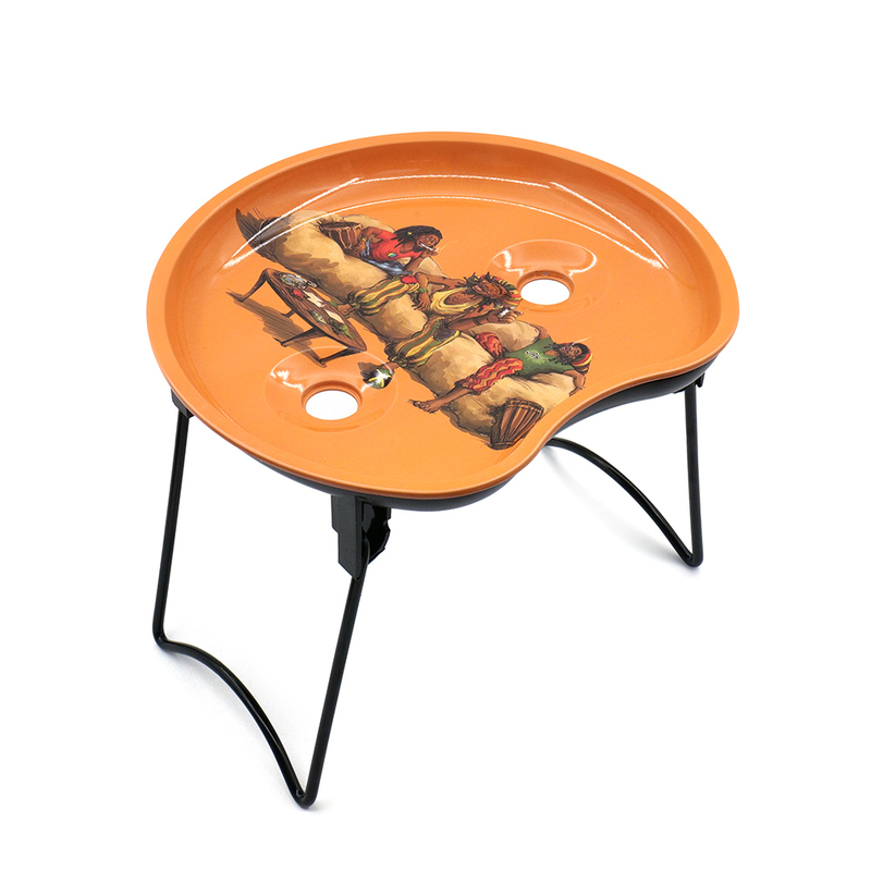 DIY Round Tin Rolling Console