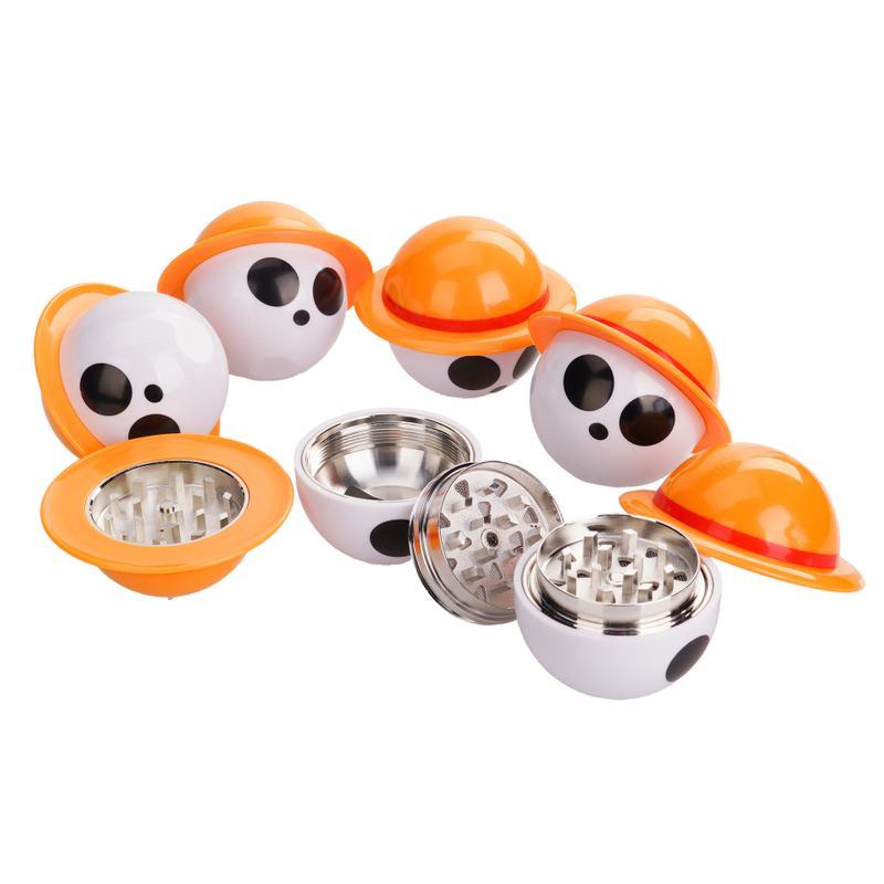 Creative Cartoon Design Grinder 3 Parts Tobacco Grinder Accessories Herb Metal Grinder with Plastic Cap