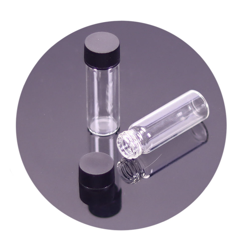3/6/8 Pack 4ml Amber Small Liquid Sample Glass Vials with Screw Caps Dram Leak-Proof Vial Black Screw Cap with PE Liners for Lab Essential Oil Perfume Reagents