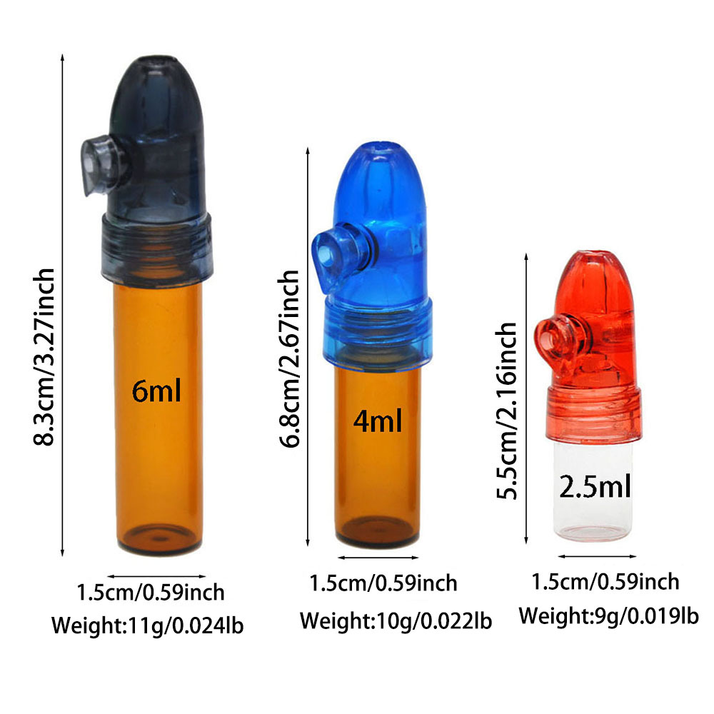 5 Pack Mini Portable Glass Bottle Pill Case for Travel With Bullet Head Shaped Bottle Dispenser Spice Organizer Spice Case Spice Box
