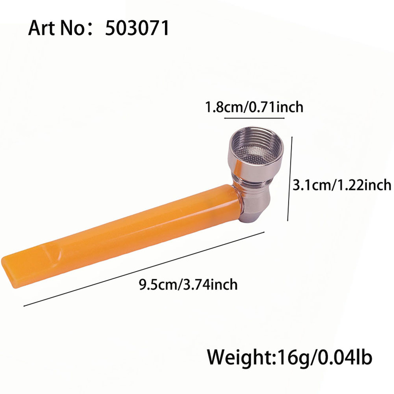 Plastic Tube Metal Tobacco Pipe Smoking Accessories Kit 7 Pieces