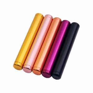 5Pack Aluminum Storage Tube Container Lightweight Airtight Metal Waterproof Storage Containers for Traveling 5 Pack Metal Storage Tube Container Fits King Size Cones