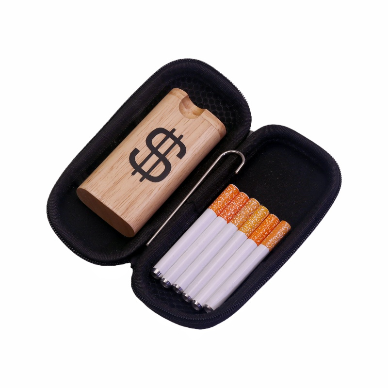 Pattern Weed Wooden Dugout One Hitter Smoking Pipe Kit Rosewood Pot Dugout One Hitter Box Bat Smoking Pipe Kit