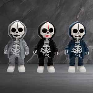 3-Color Skeleton-in-Hoodie Metal Grinder with Removable Mesh Screen Skeleton Weed Grinder Skull Shaped Herb Grinder Spice Mill