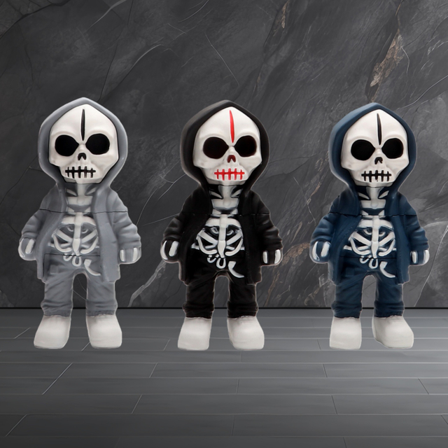 3-Color Skeleton-in-Hoodie Metal Grinder with Removable Mesh Screen Skeleton Weed Grinder Skull Shaped Herb Grinder Spice Mill