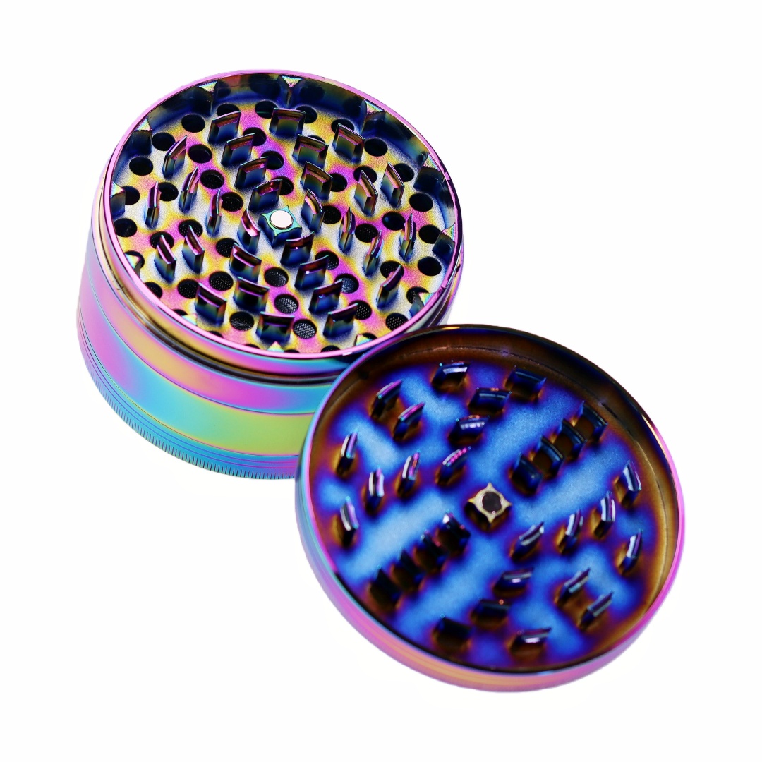Raihbow Solid Top 2.5 Inches Green Monkey 4 Layer Zinc Alloy Herb Grinder High Quality Herb Grinder Heavy Duty Solid Top Herb Grinder for Tobacco