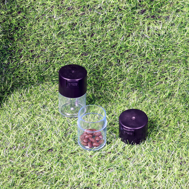 60ml Plastic Press Airtight Jar for Spices 2OZ Compact Press-to-exhaust Storage Container Small Vacuum Sealed Jar for Kitchen Organization BPA-free Plastic Airtight Canister 60ml