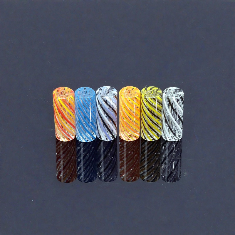 12mm 7 Holes Clear Glass Vortex Tips For Rolling Paper 12mm Spiral Vortex Clear Filters 8 Count Perc Tips Glass Tips 12mm Spiral Vortex Filters 