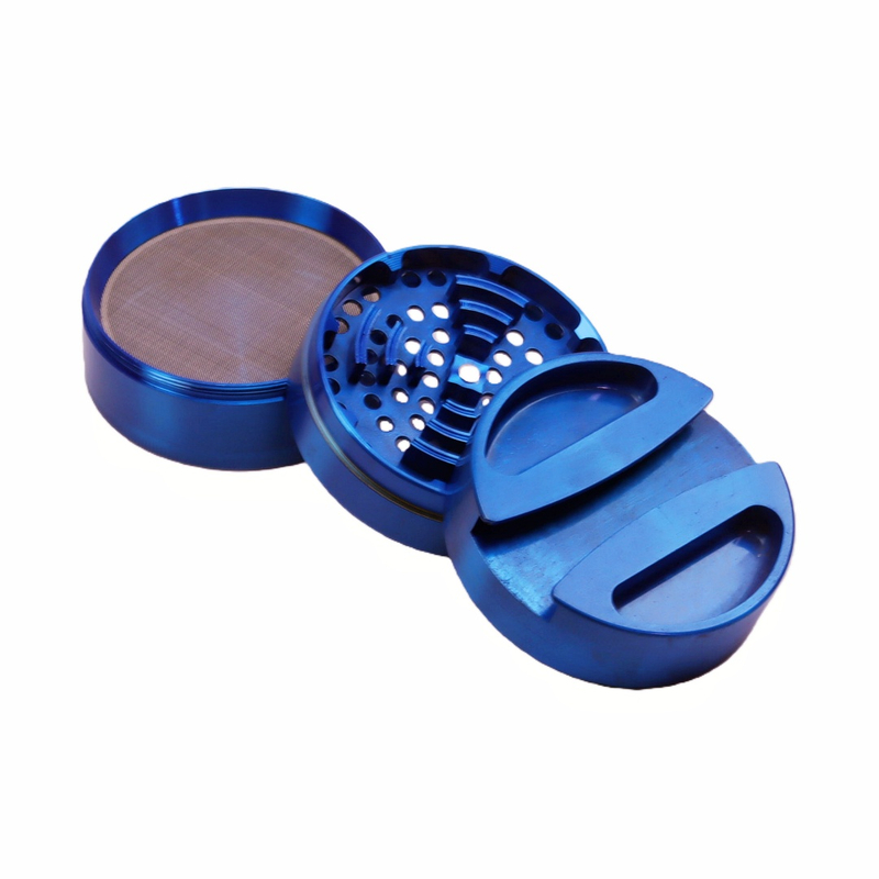 Jumbo 75mm 3 inches 4 parts Durable Solid Top Lid Rolling Paper Holder Zinc Alloy Tobacco Grinder for Weed