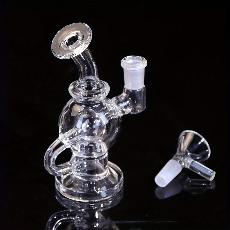 Hand Blown Mini Borosilicate Glass Dab Rig Recycle for Concentrates Recycle Dab Rig for Oil