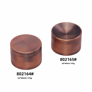 2.5 Inch 4-Layer Red Antique Bronze Solid Top Zinc Alloy Herb Grinder Sunken Tobacco Spice Grinder