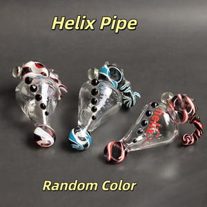 Spiral Helix Glass Pipe Cooling Smoke Helix Glass Pipe Twist Design Glass Helix Pipe Glass Helix Pipe with Smooth Airflow