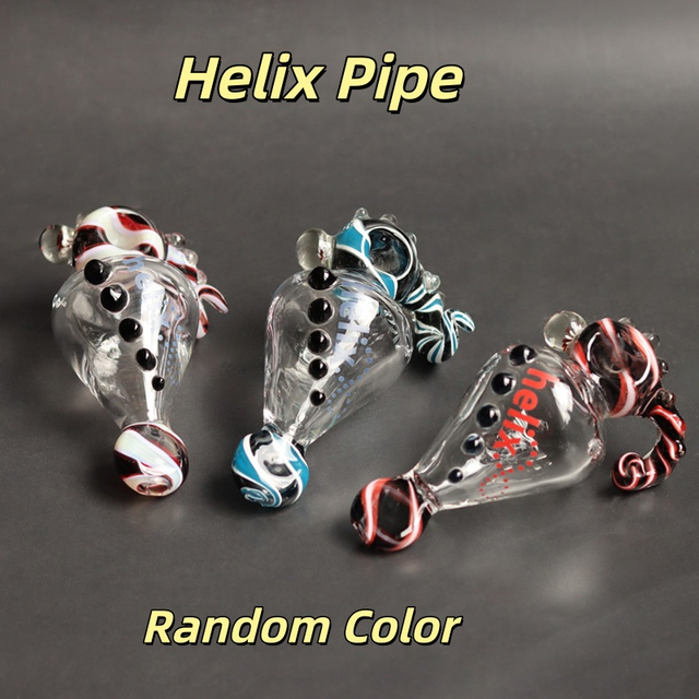 Spiral Helix Glass Pipe Cooling Smoke Helix Glass Pipe Twist Design Glass Helix Pipe Glass Helix Pipe with Smooth Airflow