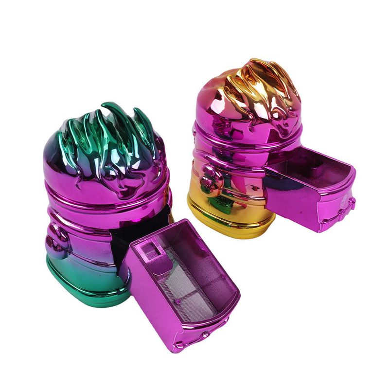 Best Selller 4 Parts Colorful Cartoon Anger Shaped Herb Grinder With Drawer;Inside Out Character Shaped Weed Grinder