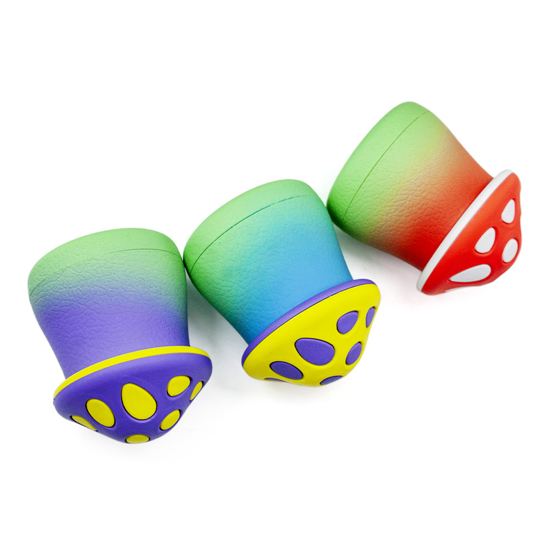 Multi-Color 3 Pieces Funny Mushroom Herb Grinders