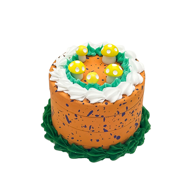 4 Parts Colorful Cake Shaped Zinc Alloy Weed Grinders
