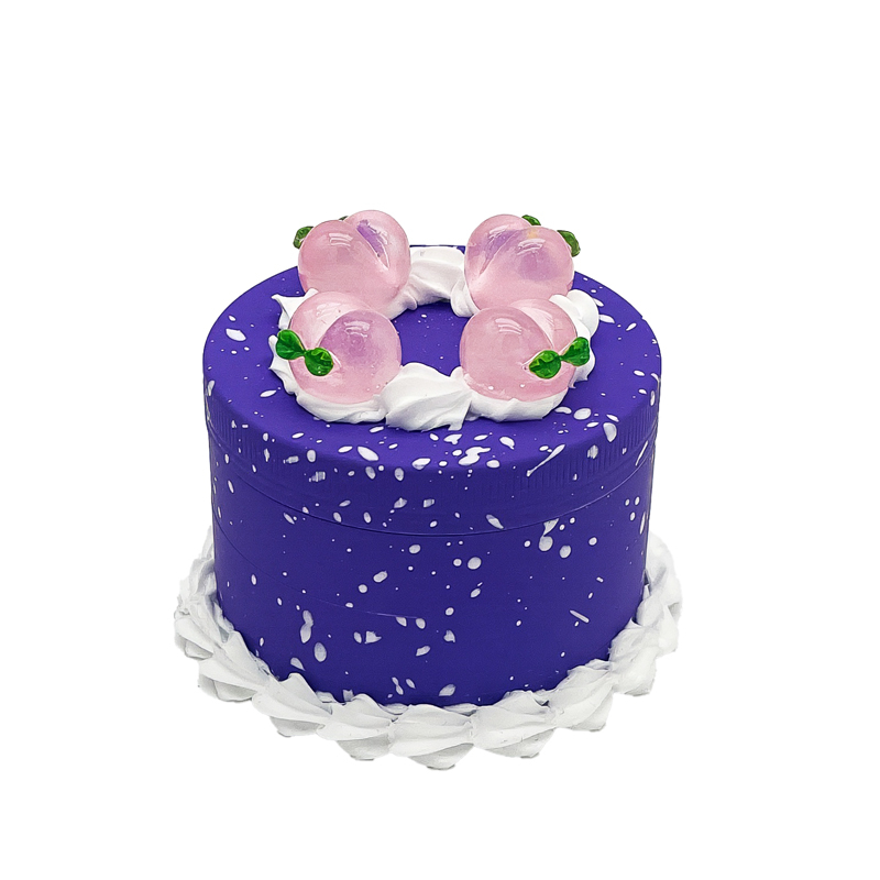 4 Parts Colorful Cake Shaped Zinc Alloy Weed Grinders
