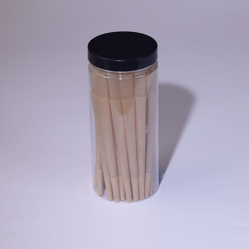 RAW Slow Burning Rolling Paper With Tipsr 50pcs Jar 110MM Classic King Size Pre Rolled Cone 