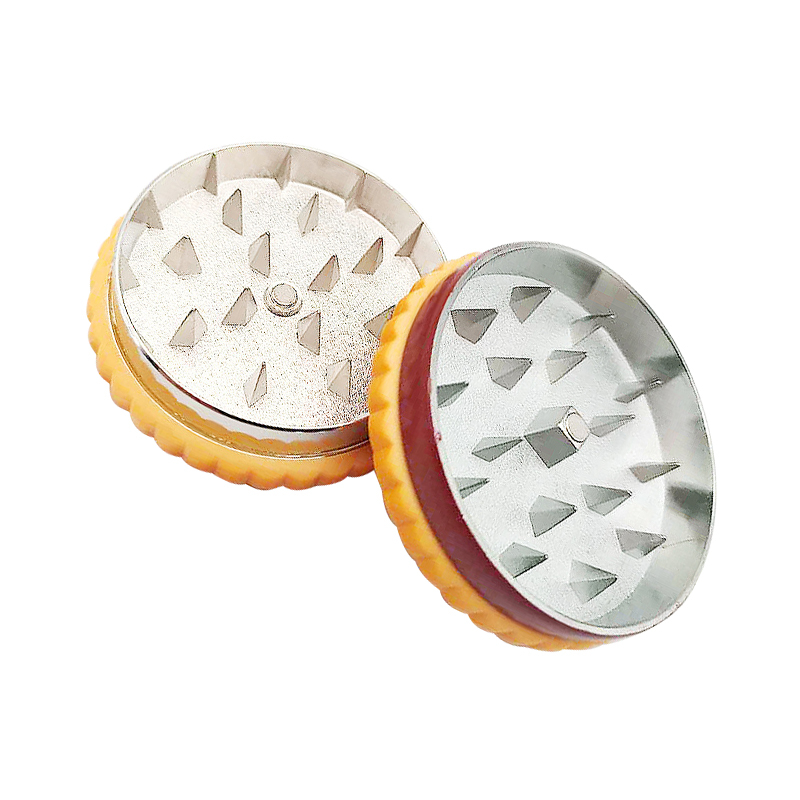 2 Parts Biscuits Shaped Zinc Alloy Weed Handmuller