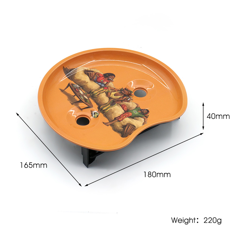 DIY Round Tin Rolling Console