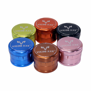 4 Pieces Cone Shaped Convex Top Cap CNC Aluminum Herb Grinder With Pollen Catcher