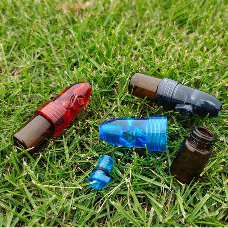 5 Pack Mini Portable Glass Bottle Pill Case for Travel With Bullet Head Shaped Bottle Dispenser Spice Organizer Spice Case Spice Box