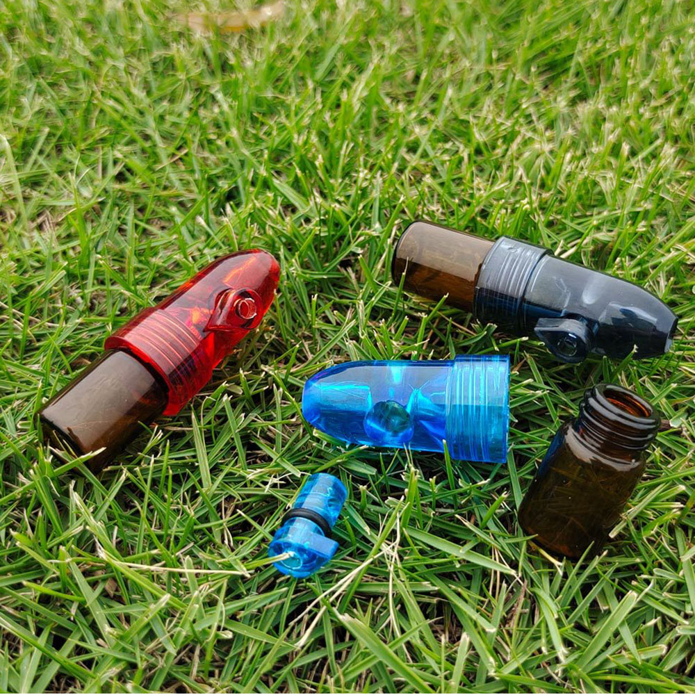 5 Pack Mini Portable Glass Bottle Pill Case for Travel With Bullet Head Shaped Bottle Dispenser Spice Organizer Spice Case Spice Box